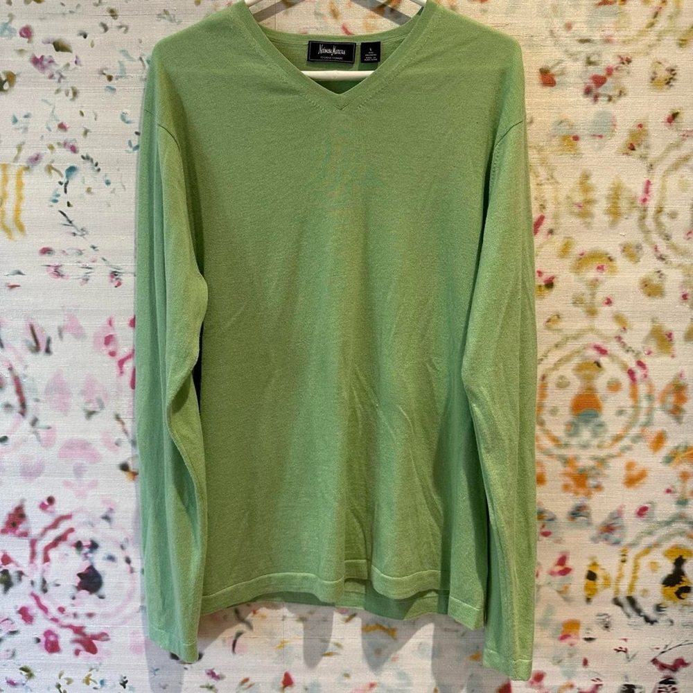 Cashmere green sweater